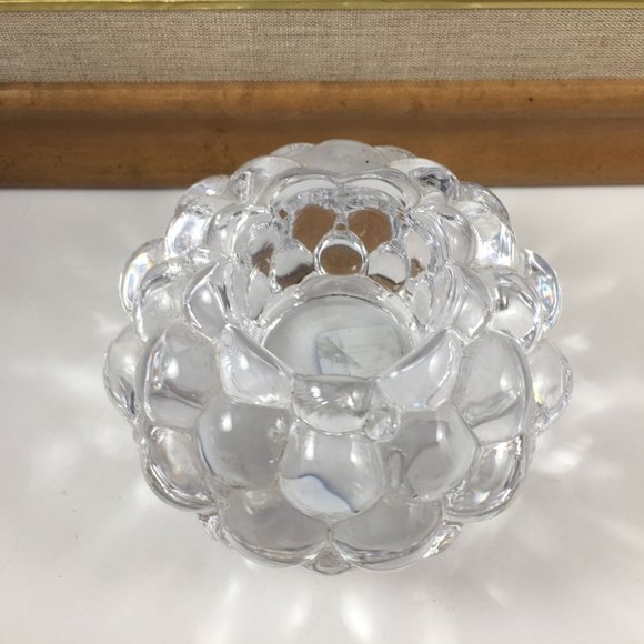 Orrefors Votive Candle Holder Lead Crystal Raspberry Anne Nilson - Picture 2 of 4